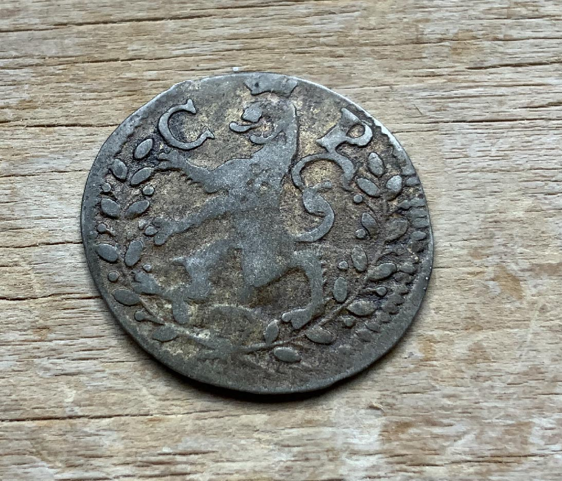1708 German State Pfalz 2 Albus silver coin C346